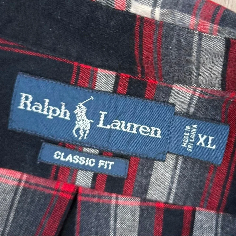 Polo Ralph Lauren Button Up Plaid Shirt Men's XL Long Sleeve Preppy Old Money